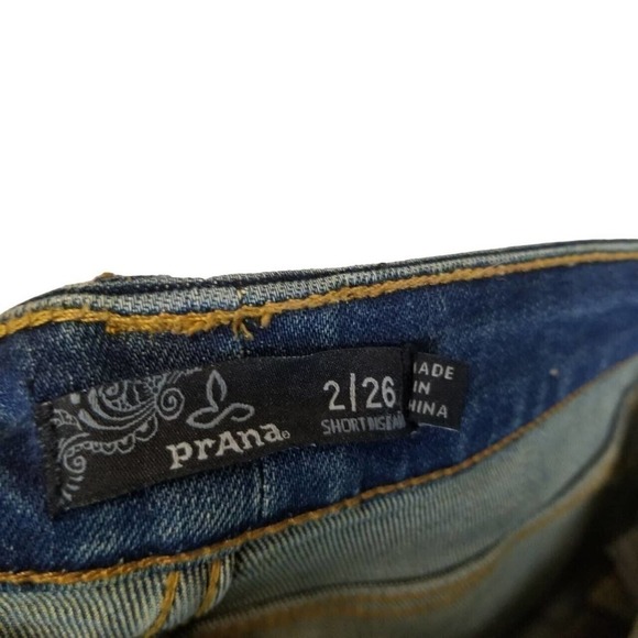 Prana Sienna Jeans 2/26 Short Inseam 29 Stretch Denim Color True Blue NEW - Picture 3 of 10